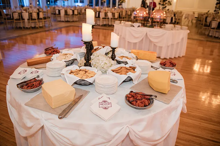 Assortment of hors d'oeuvres on a table