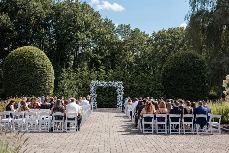 Outdoor wedding ceremony