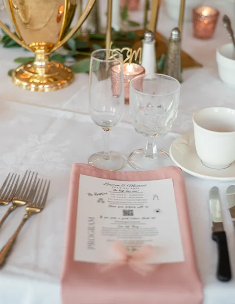 Food menu sits atop a table in Kay's Pier North