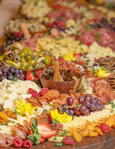 Hors d'oeuvres on a table