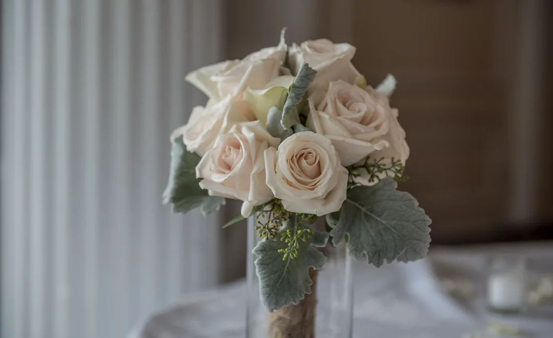 Floral arrangement on a table