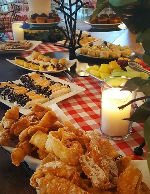 Assortment of desserts on table in Kay's Pier South