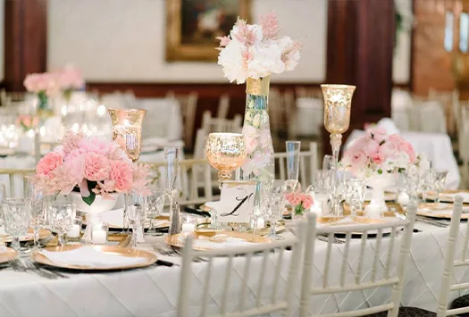 Tabletop set up for a Quinceañera