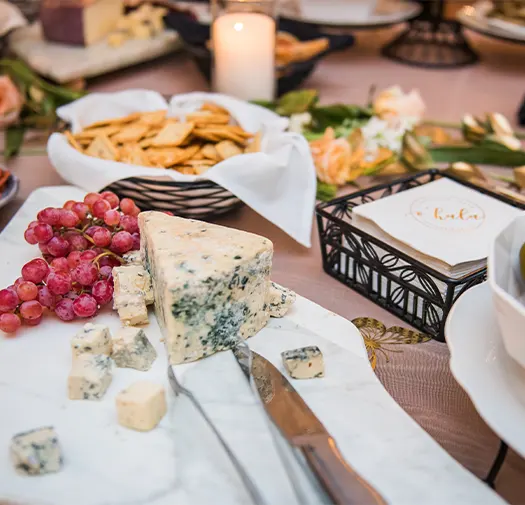 Assortment of hors d'oeuvres on a table