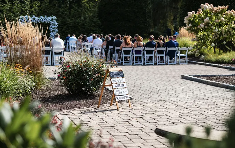 Outdoor wedding ceremony